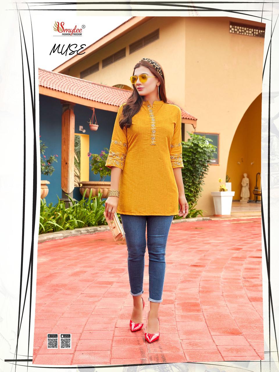 Smylee Muse Ethnic Wear Rayon Western Fancy Designer Top Collection